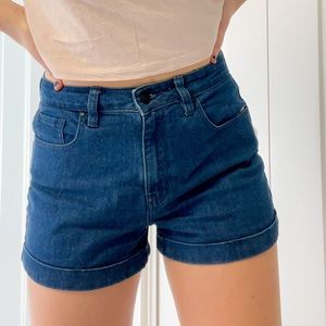 Dark Denim Mom Short